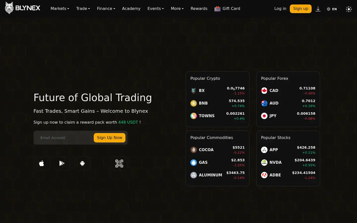 Screenshot of blynex.com