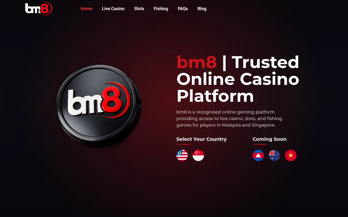 Screenshot of bm8official.com