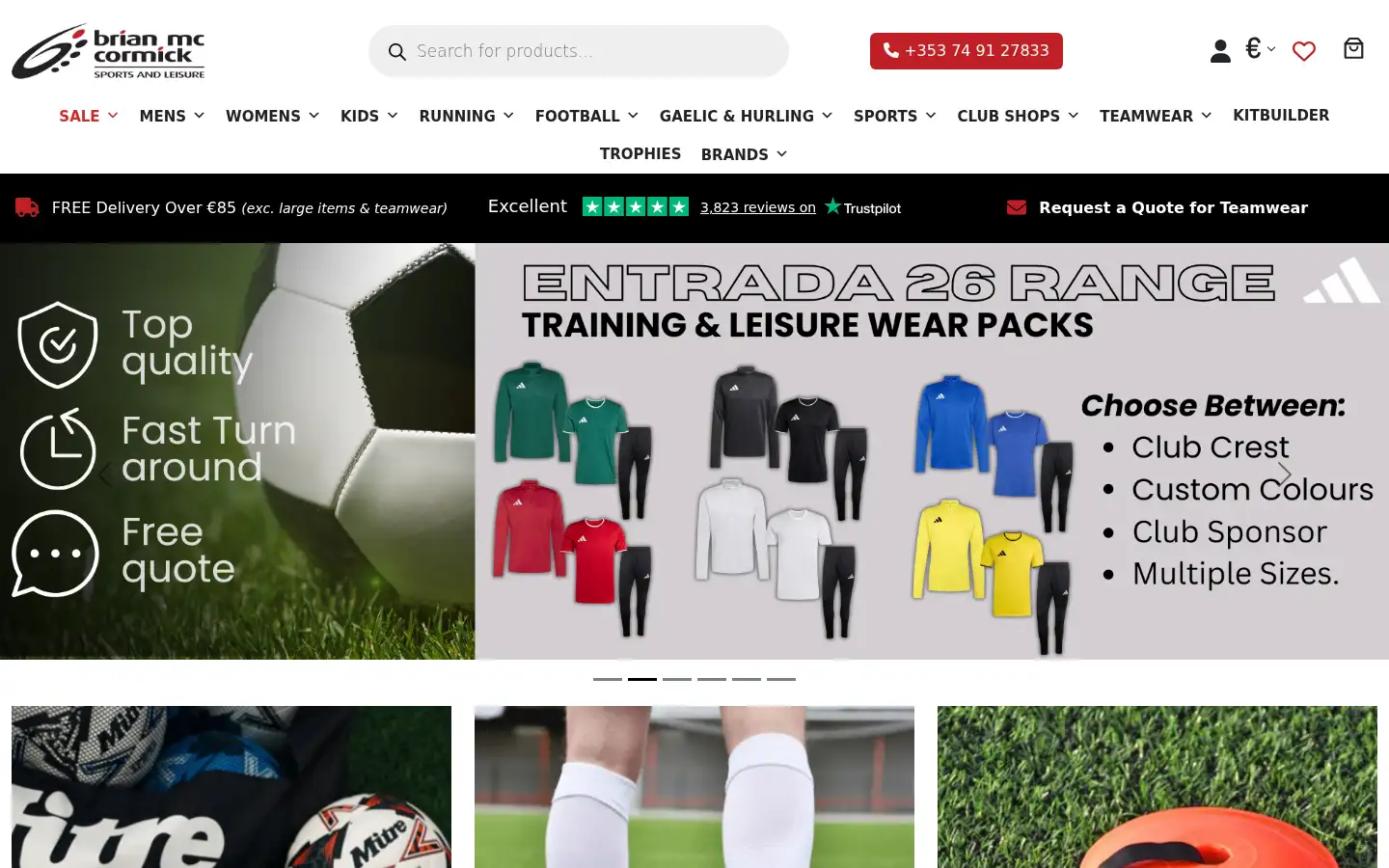 Screenshot of bmcsports.ie