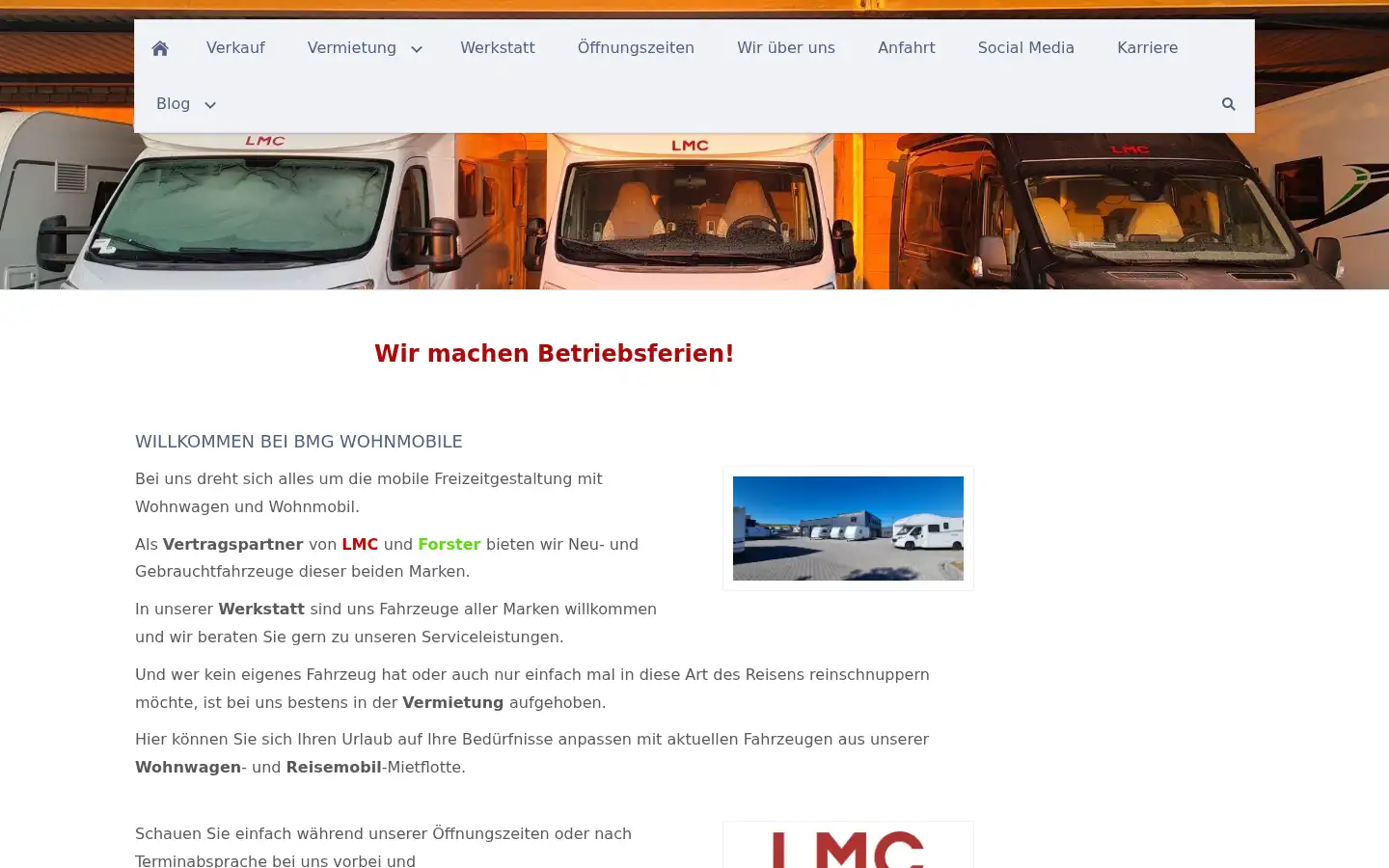 Screenshot of bmg-wohnmobile.de