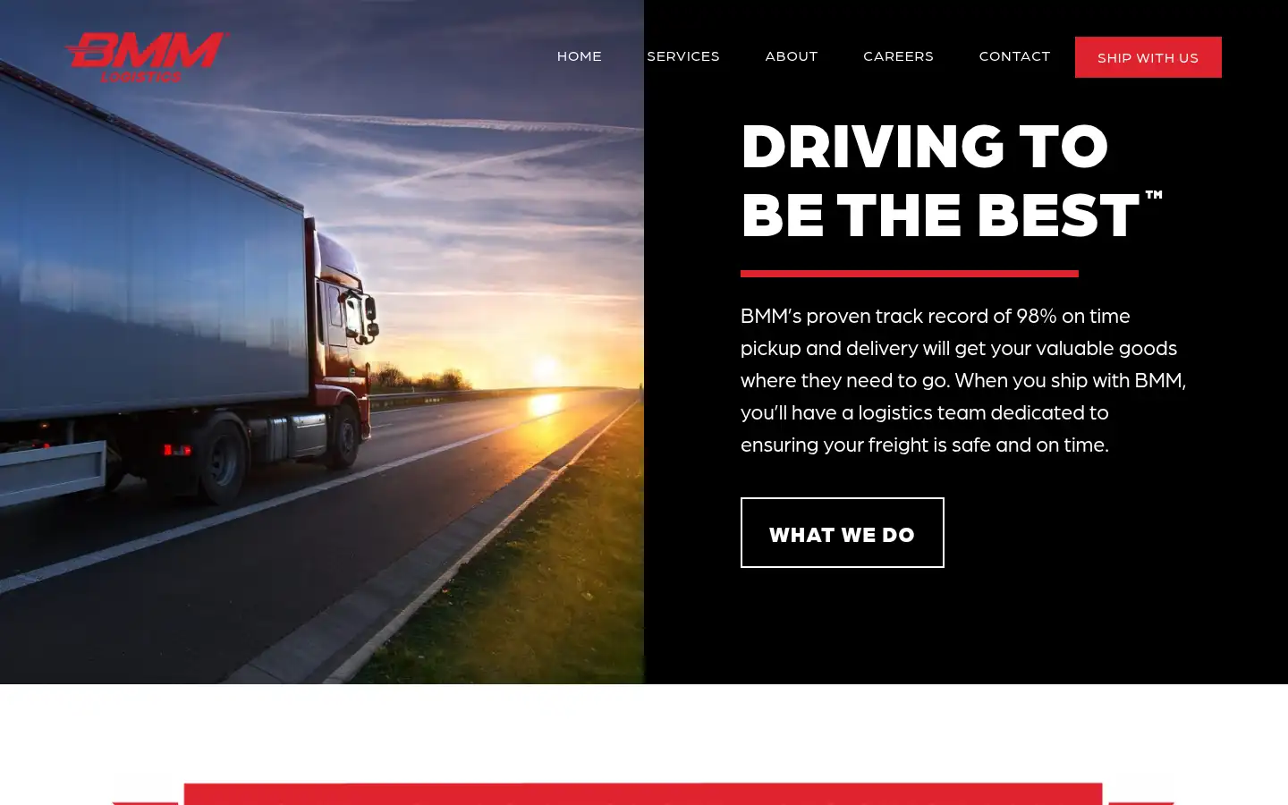 Screenshot of bmmlogistics.com