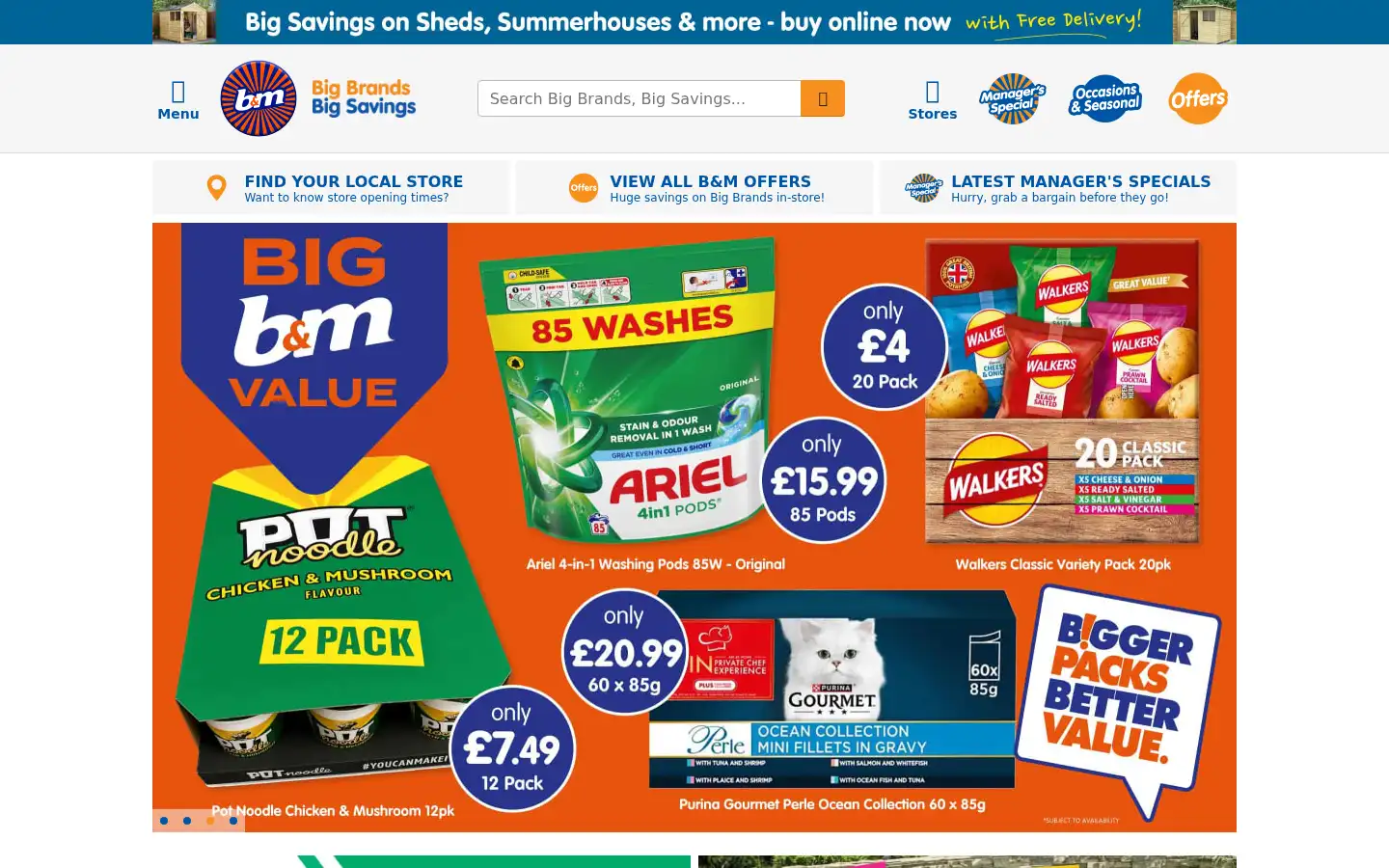 Screenshot of bmstores.co.uk