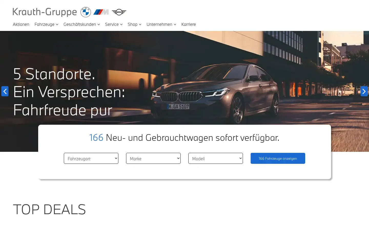 Screenshot of bmw-krauth.de