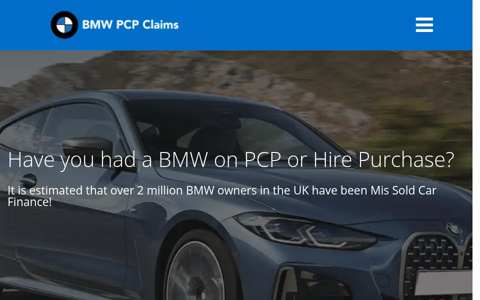 Screenshot of bmwpcpclaims.com