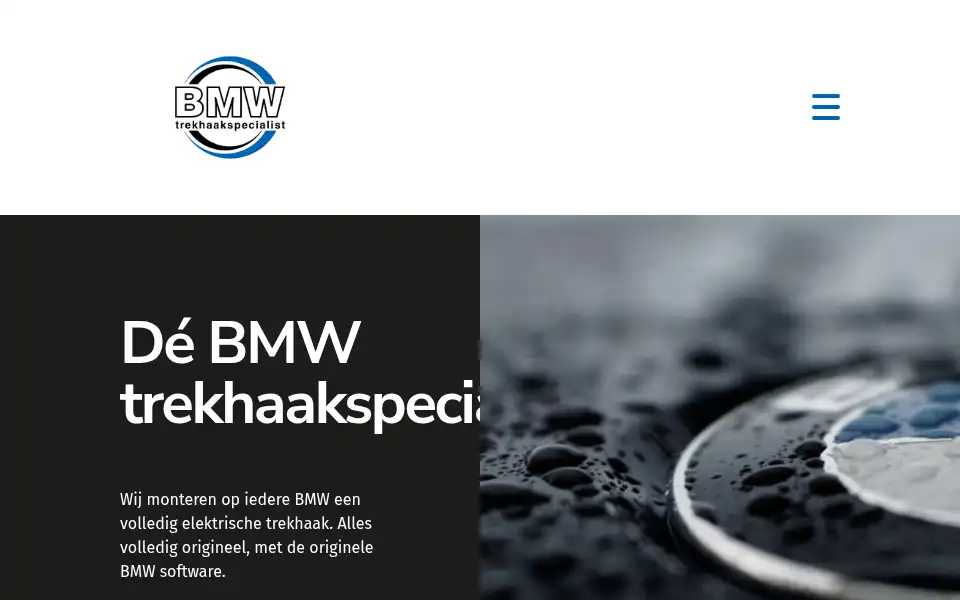 Screenshot of bmwtrekhaakspecialist.nl