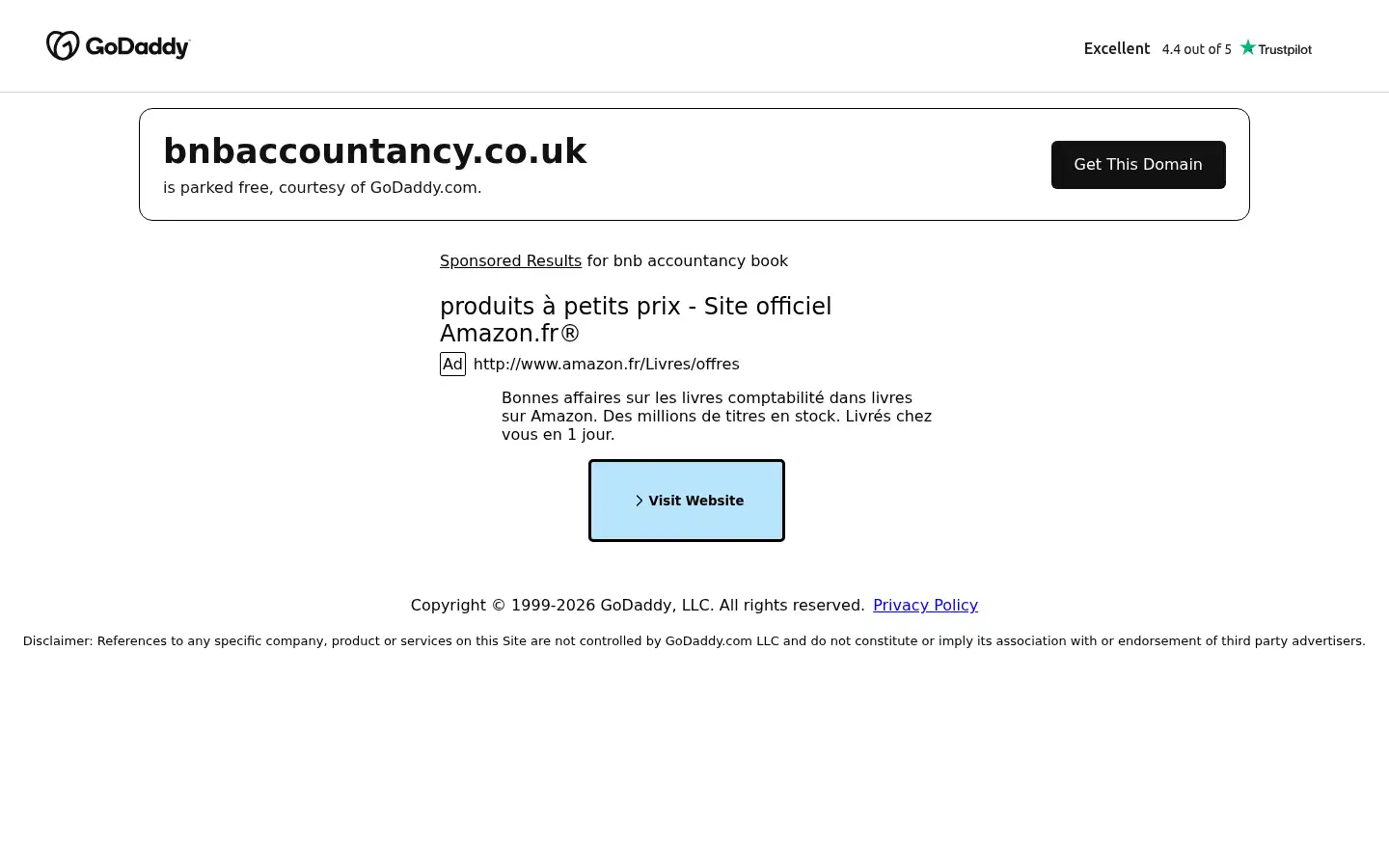 Screenshot of bnbaccountancy.co.uk
