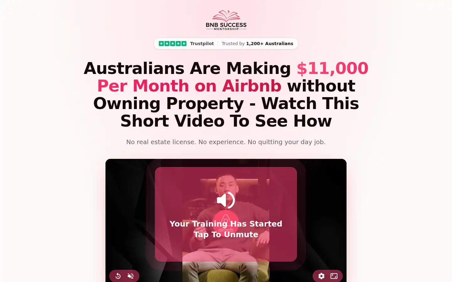 Screenshot of bnbsuccess.com.au