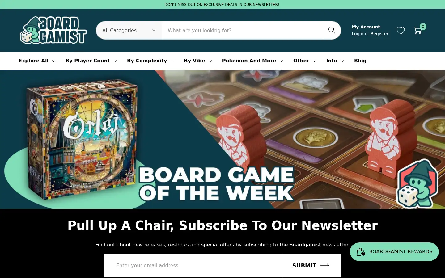 Screenshot of boardgamist.com