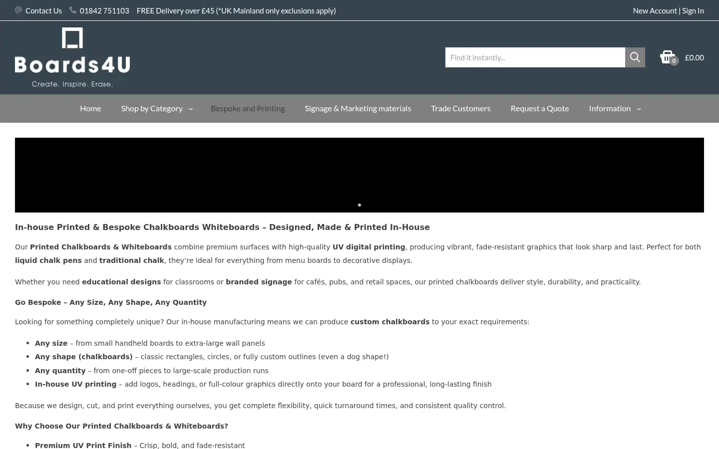 Screenshot of boards4u.co.uk