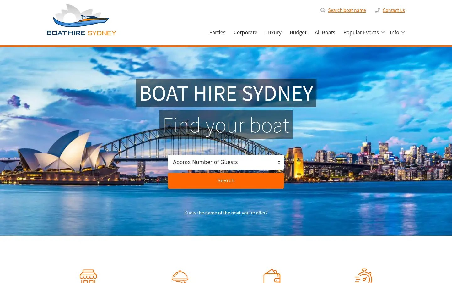 Screenshot of boathiresydney.com.au