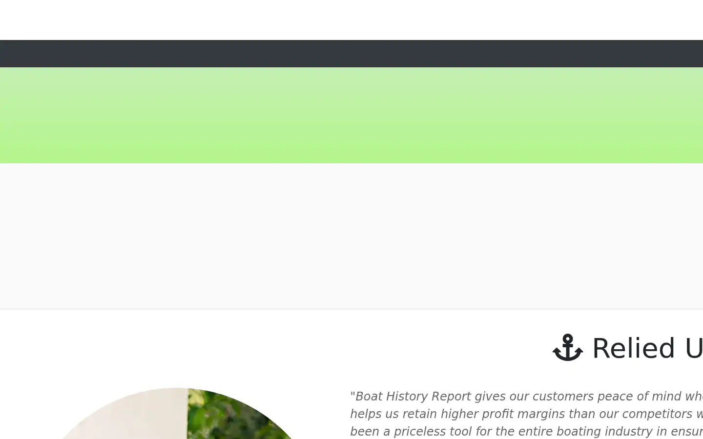 Screenshot of boathistoryreport.com