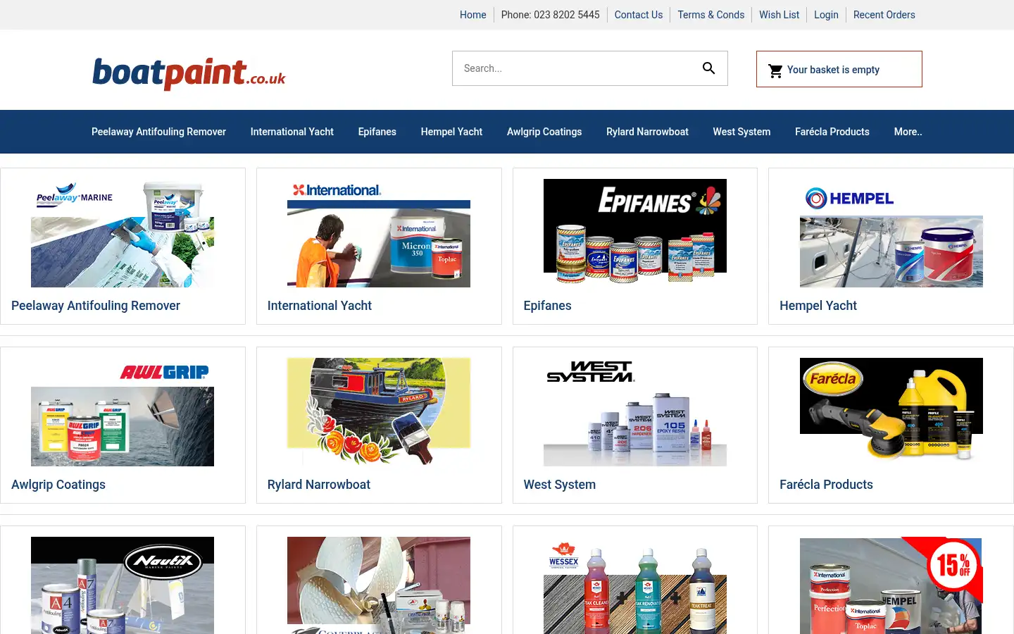 Screenshot of boatpaint.co.uk
