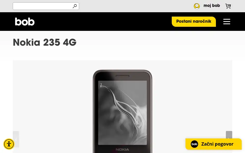 Screenshot of bob.si