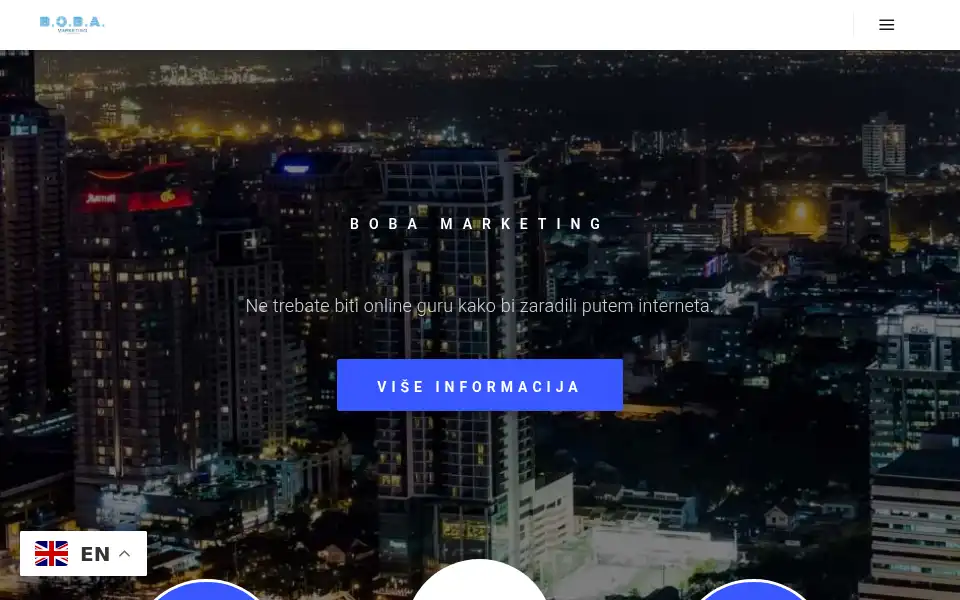 Screenshot of bobamarketing.com