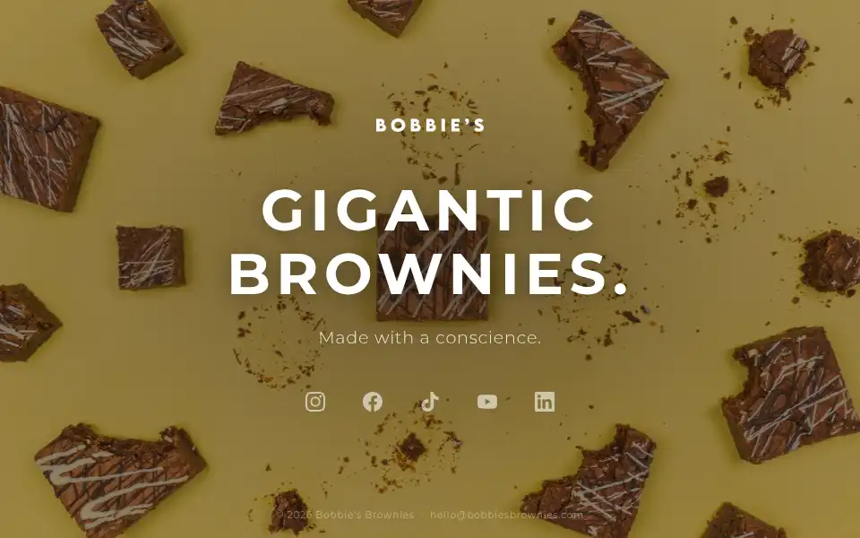 Screenshot of bobbiesbrownies.com