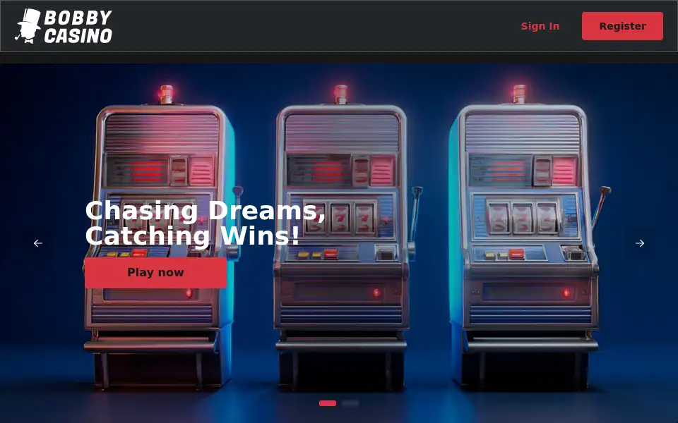 Screenshot of bobbycasino.net