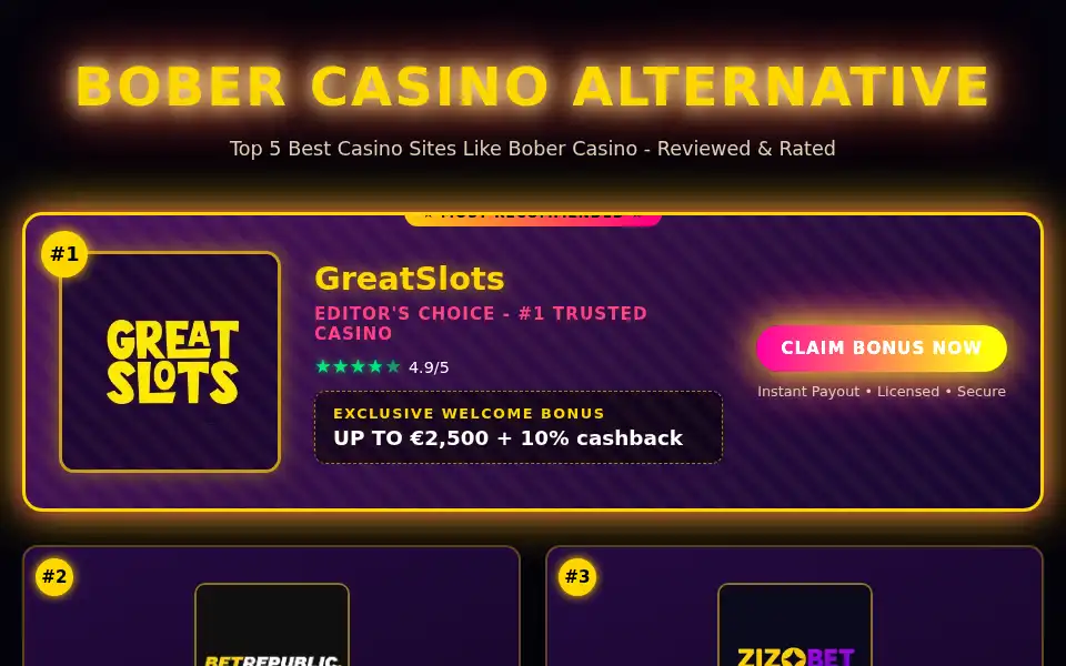 Screenshot of bober.casino