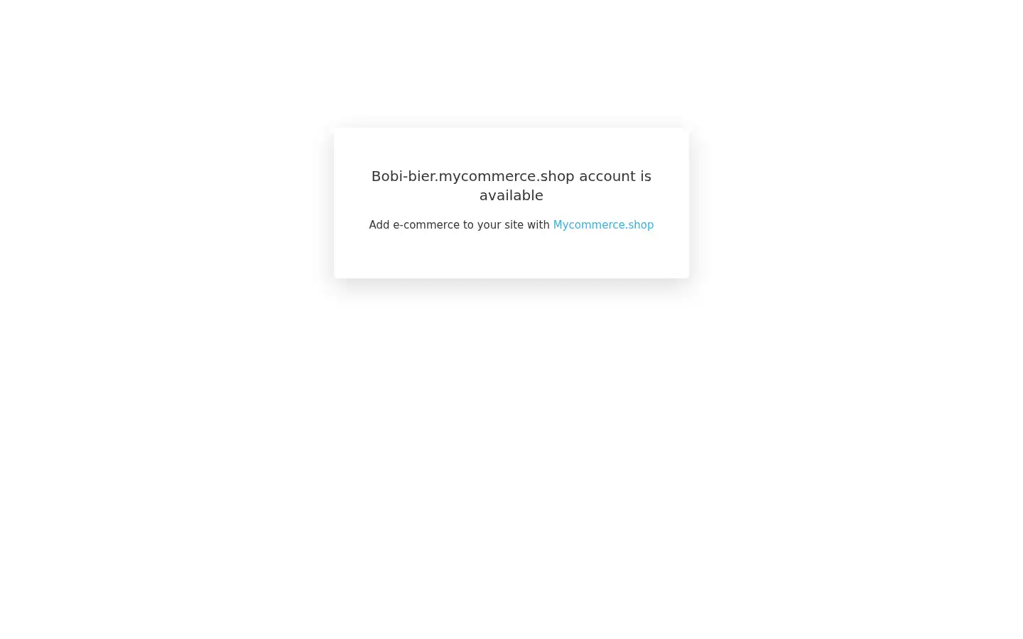 Screenshot of bobi-bier.mycommerce.shop