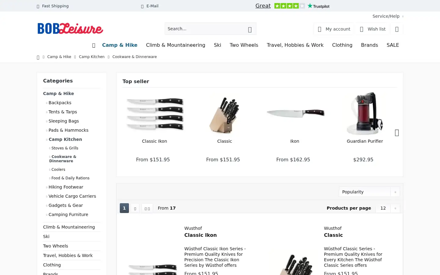 Screenshot of bobleisure.com