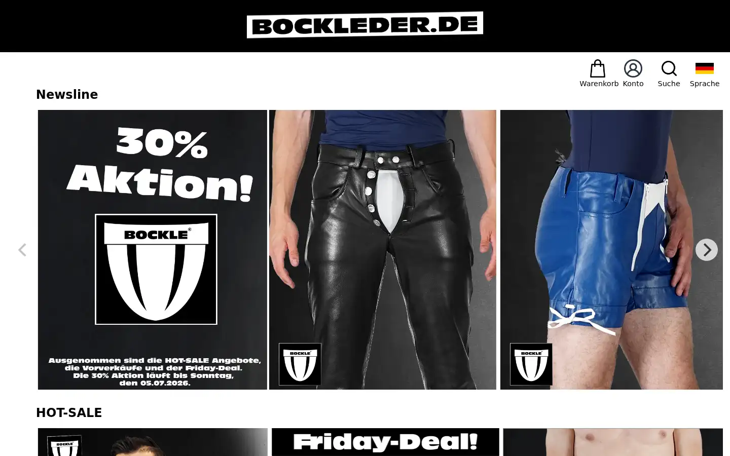 Screenshot of bockleder.de