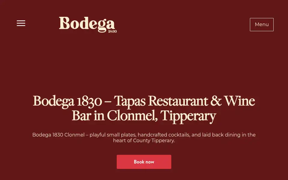 Screenshot of bodega1830.com