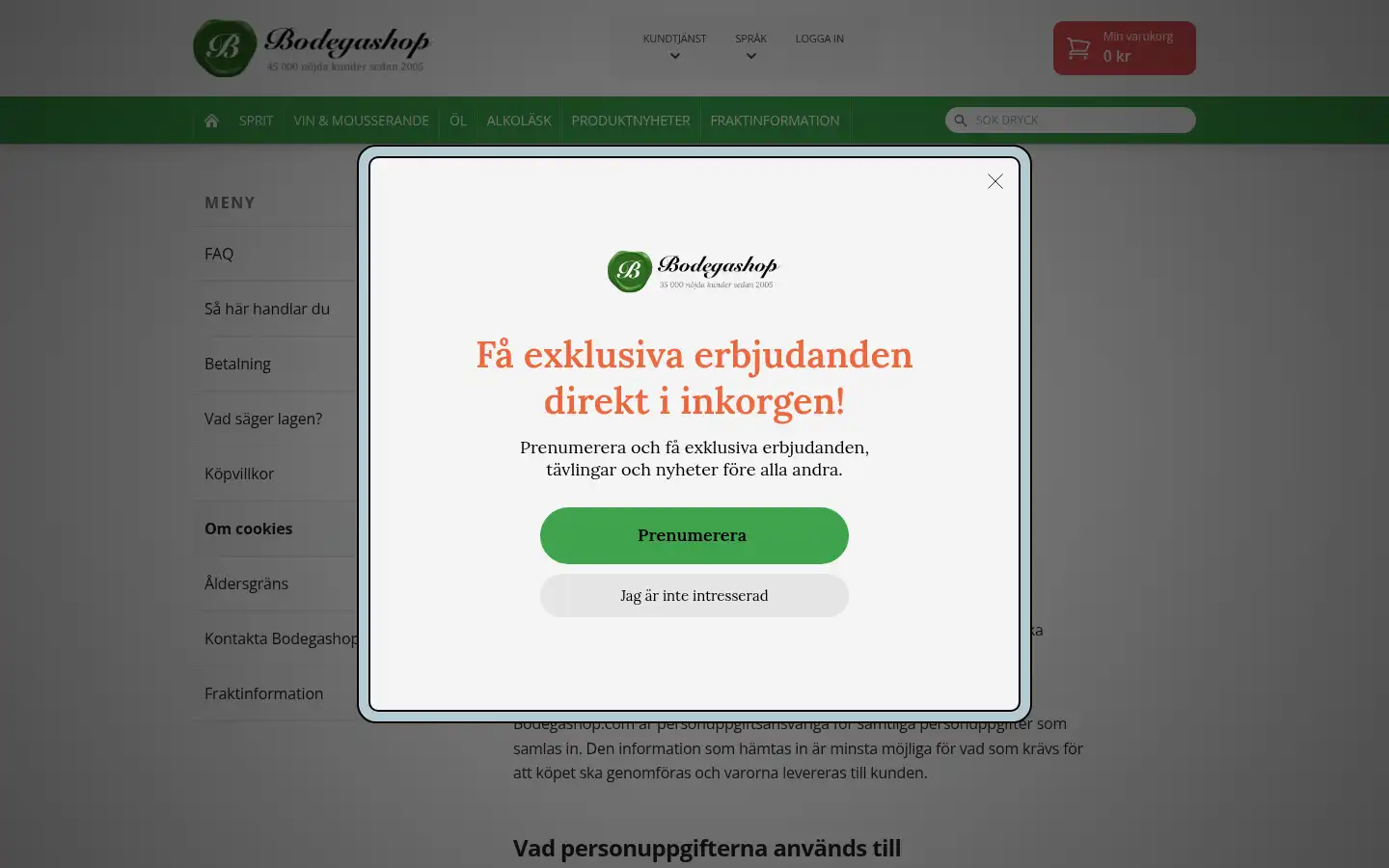 Screenshot of bodegashop.com