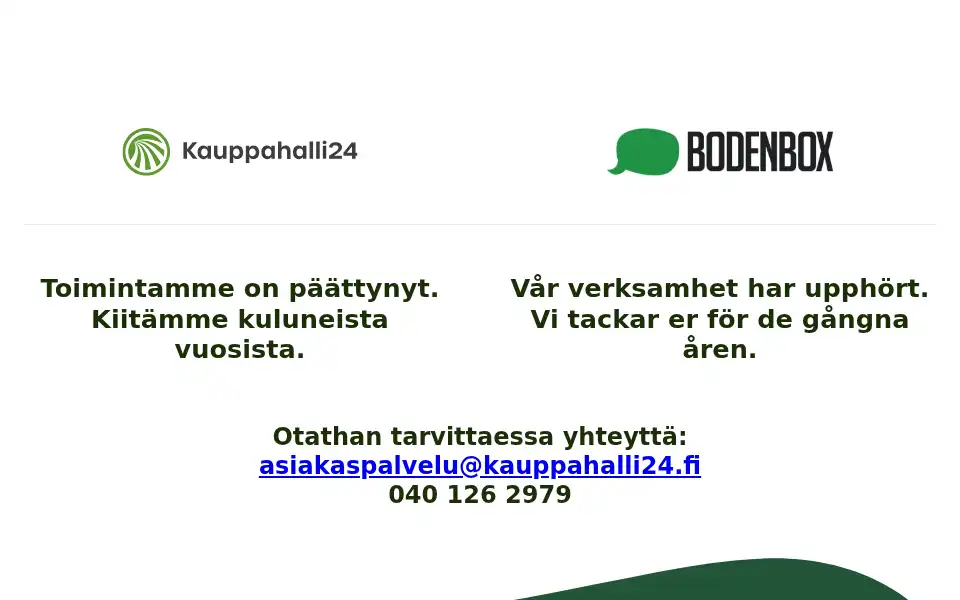 Screenshot of bodenbox.fi