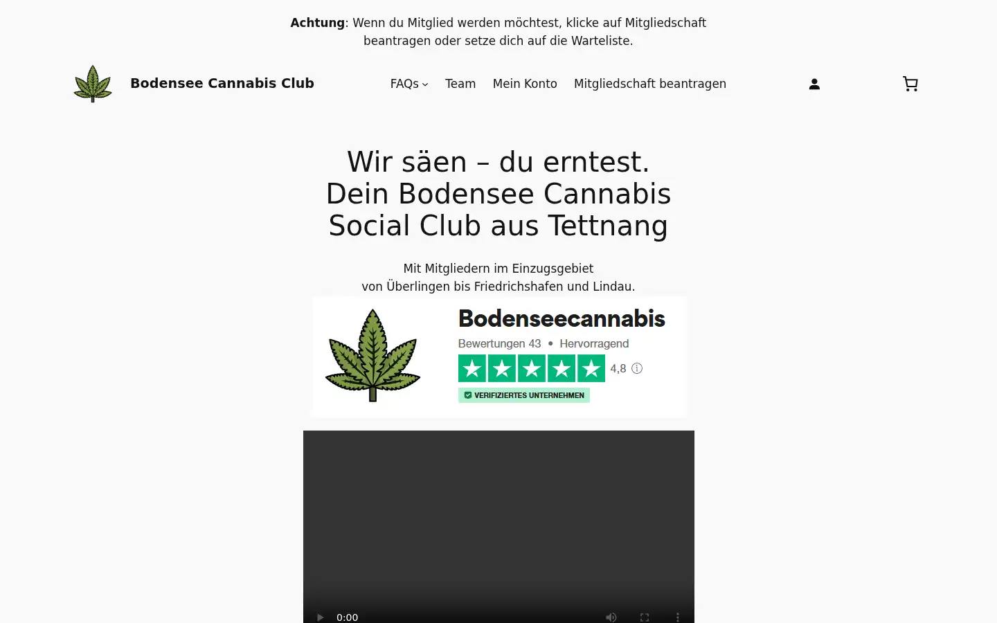 Screenshot of bodenseecannabis.shop