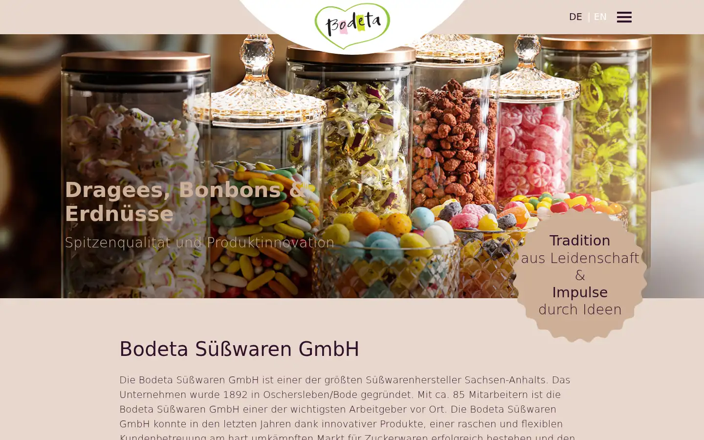 Screenshot of bodeta.de