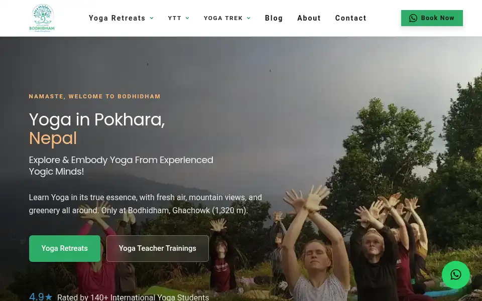 Screenshot of bodhidham.com