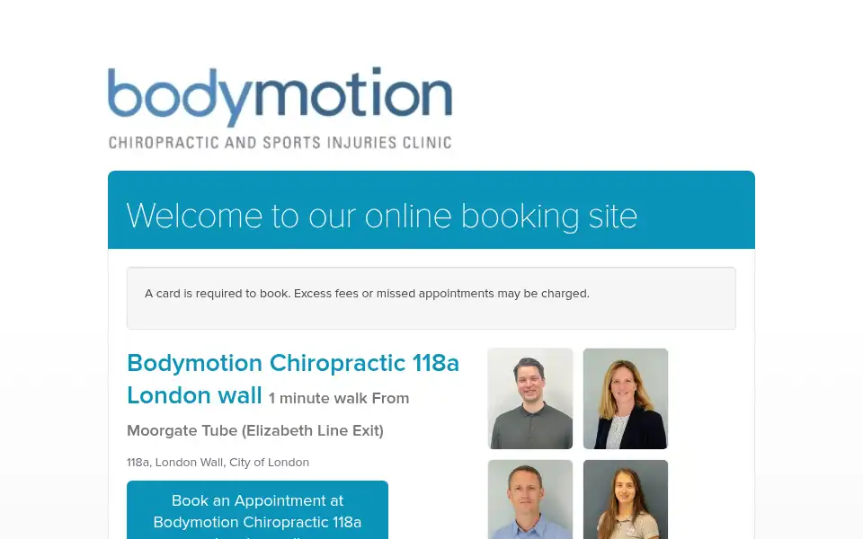 Screenshot of body-motion.co.uk