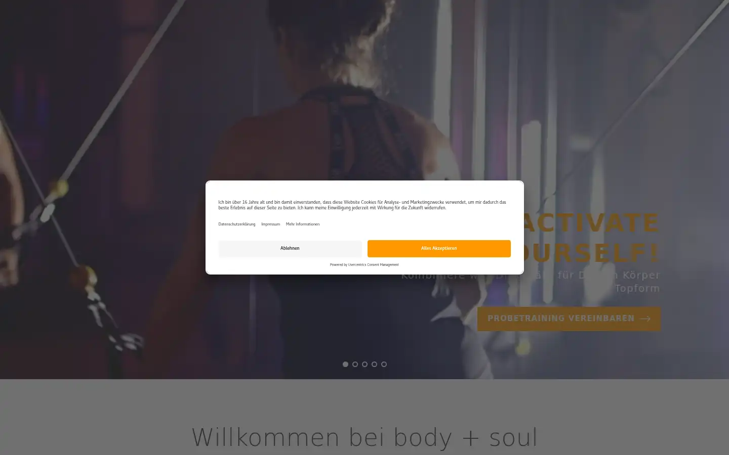 Screenshot of bodyandsoul.de
