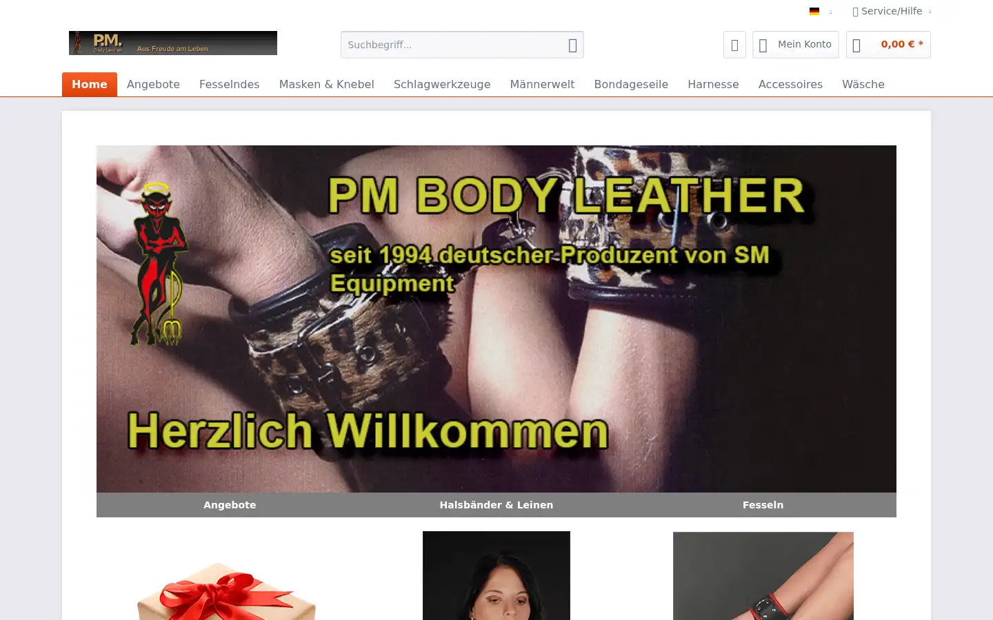 Screenshot of bodyleather.de
