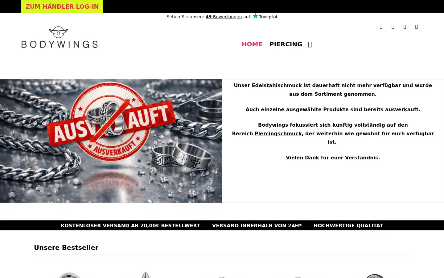 Screenshot of bodywings.de