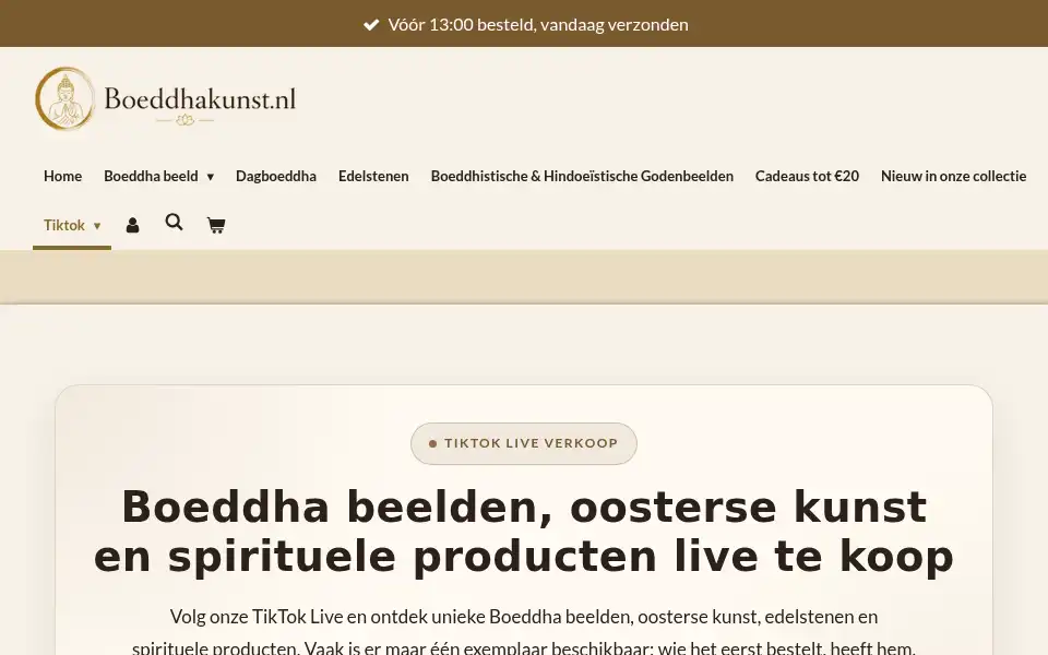 Screenshot of boeddhakunst.nl