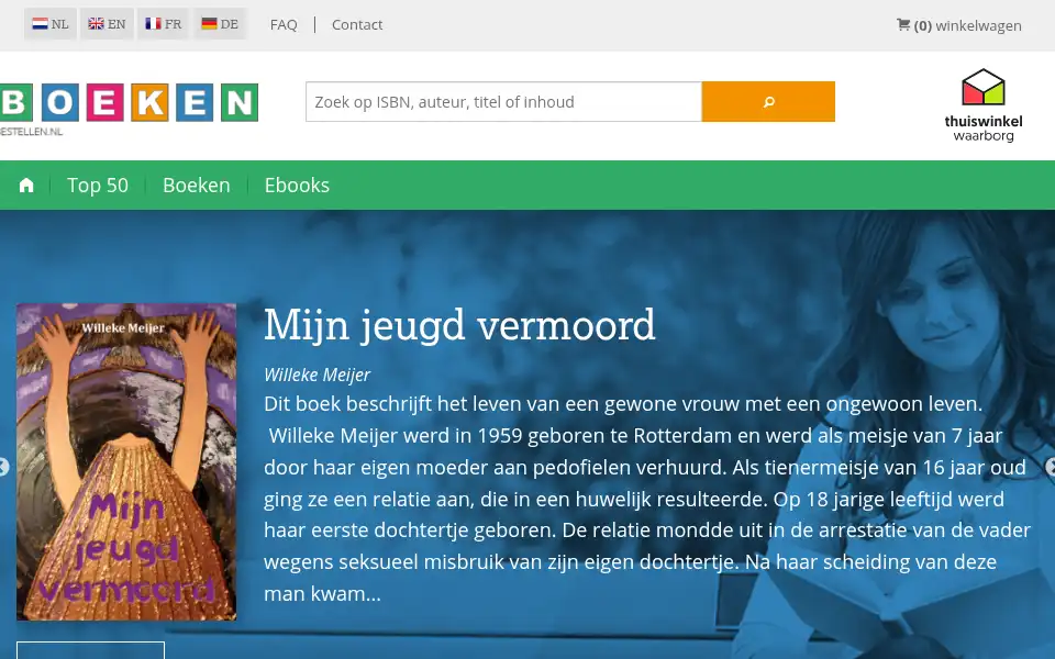 Screenshot of boekenbestellen.nl