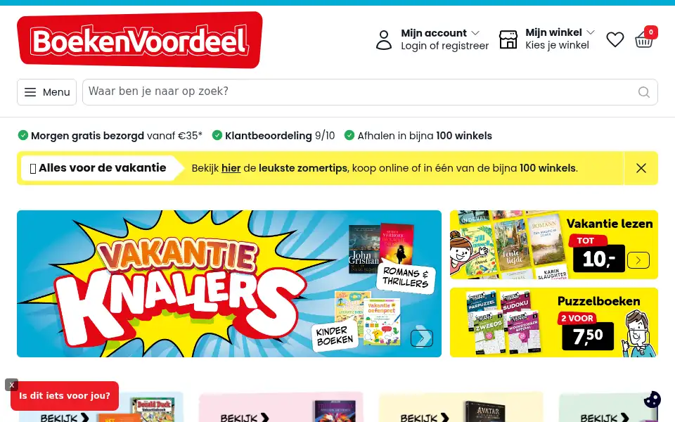 Screenshot of boekenvoordeel.nl