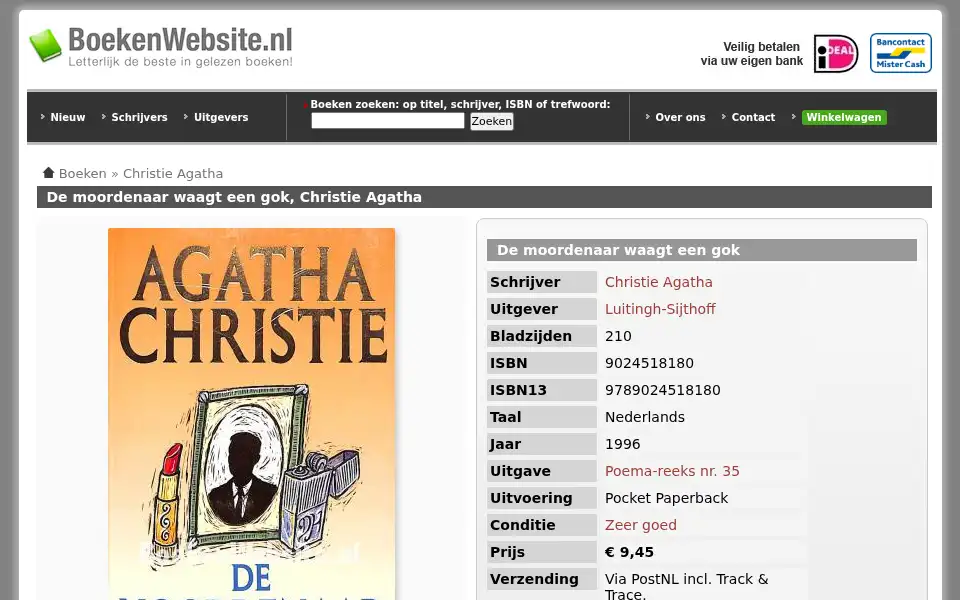 Screenshot of boekenwebsite.nl
