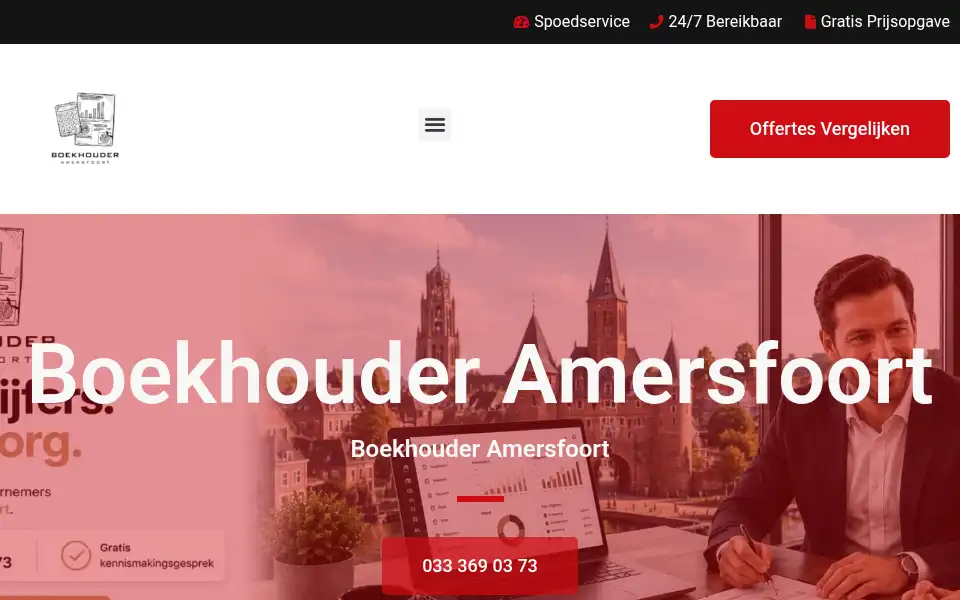 Screenshot of boekhouderamersfoort.com