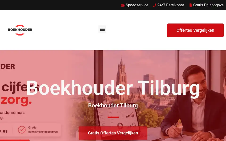 Screenshot of boekhoudertilburg.net