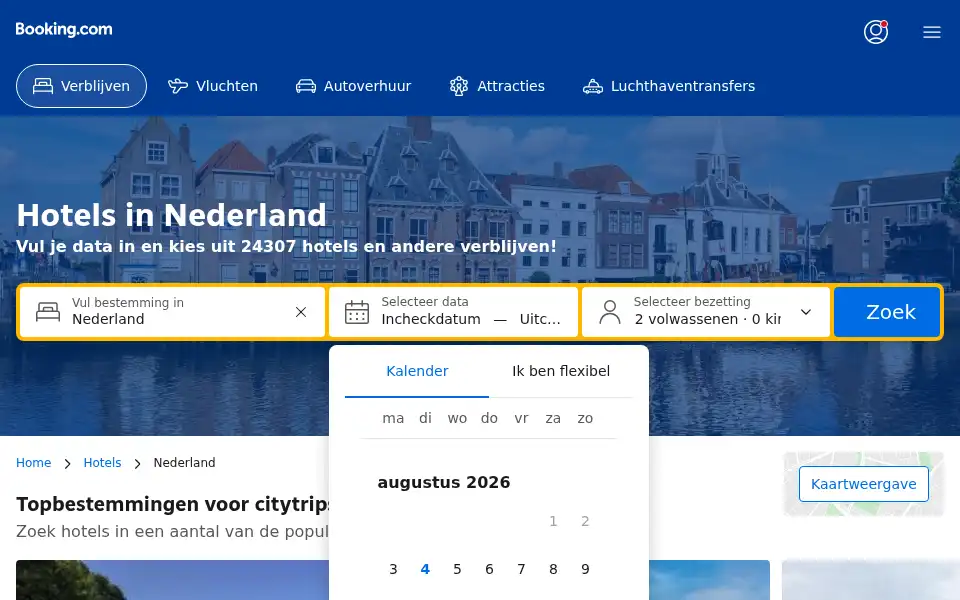 Screenshot of boeking.com
