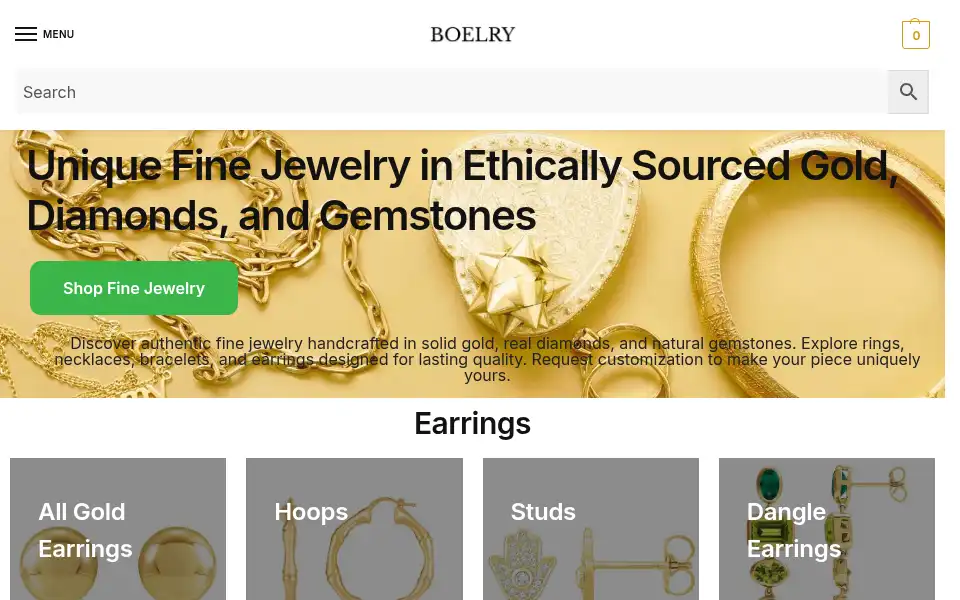 Screenshot of boelry.com