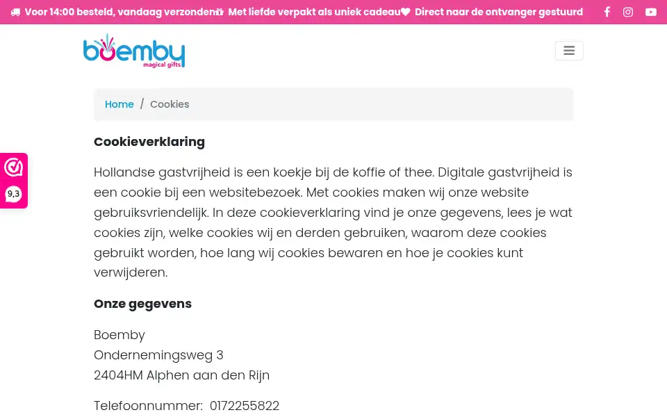 Screenshot of boemby.nl