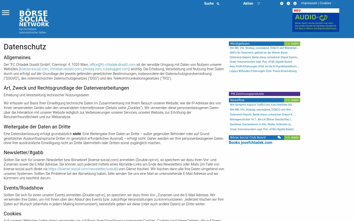 Screenshot of boerse-social.com