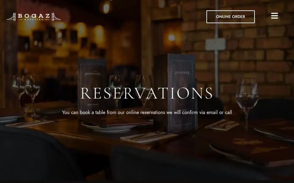 Screenshot of bogazrestaurant.co.uk