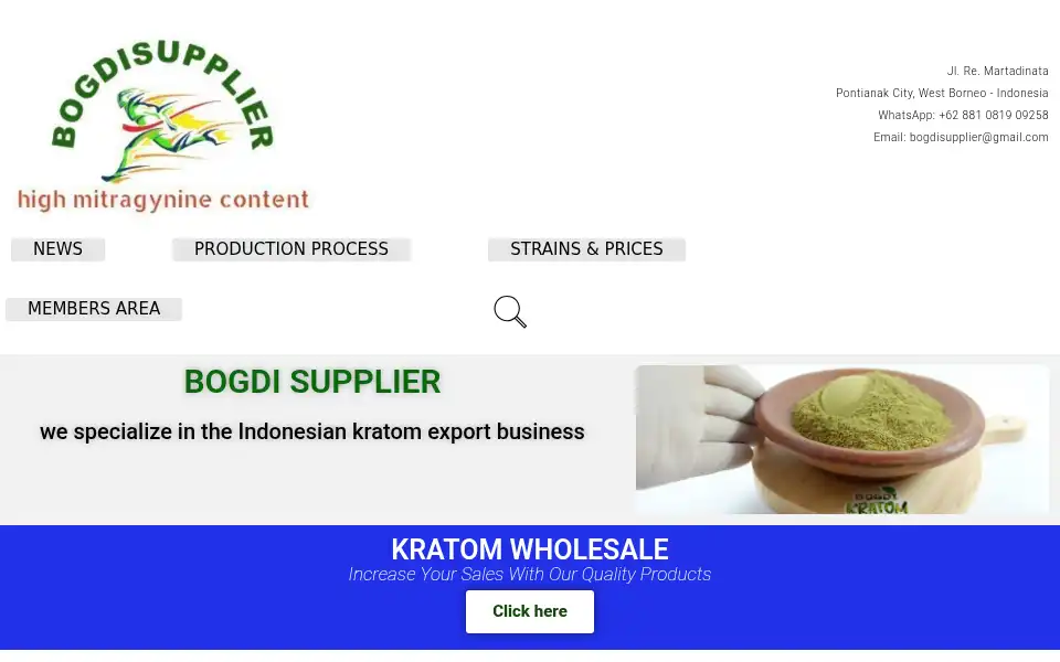 Screenshot of bogdisupplier.com