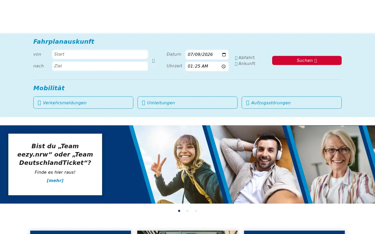 Screenshot of bogestra.de