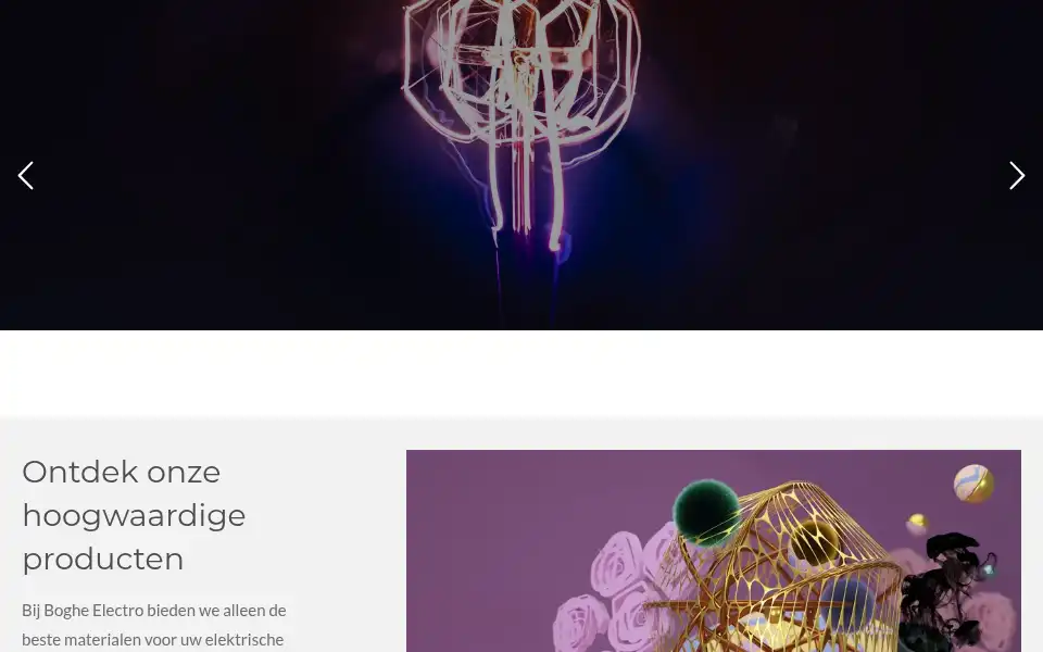 Screenshot of bogheelectro.be