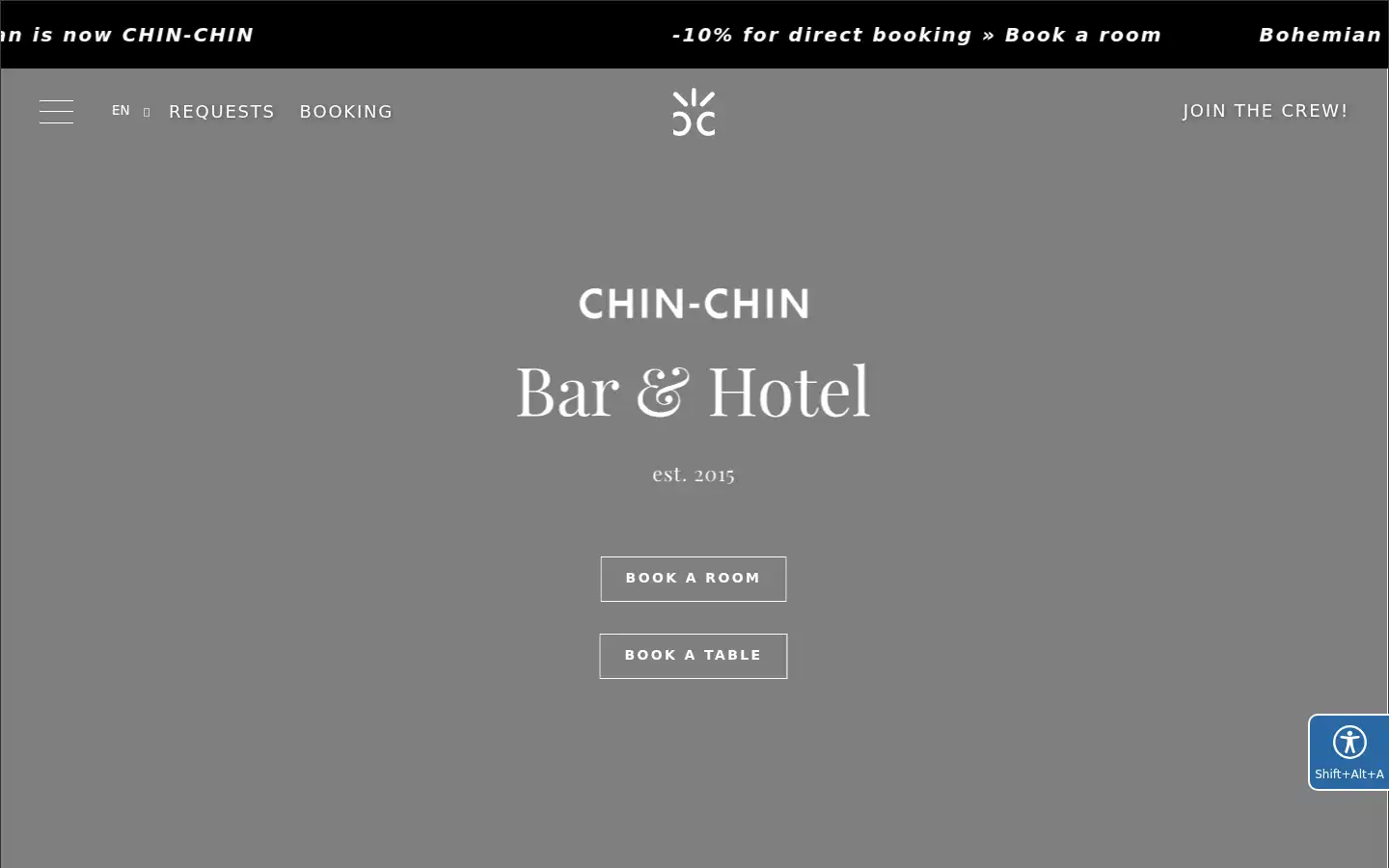 Screenshot of bohemian-hotel.de