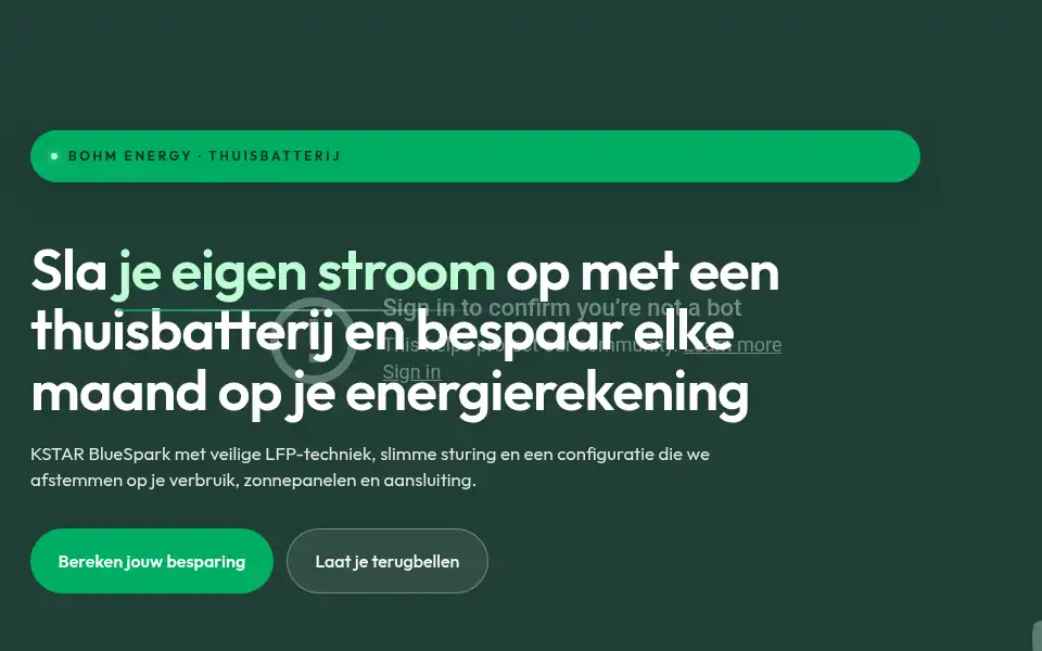 Screenshot of bohmenergy.nl